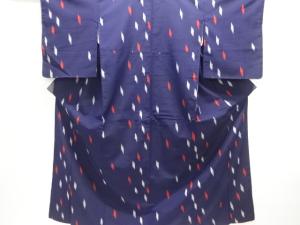 大正ロマン　絣柄織り出しお召着物